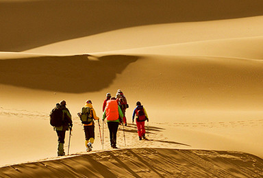 库布齐沙漠东线徒步 腹地穿越 露营观星5日徒步线（5日行程）