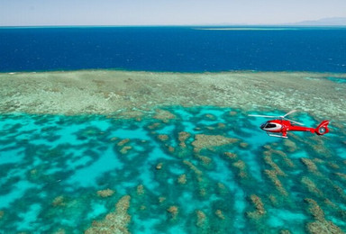 澳大利亚凯恩斯摩尔外堡礁 太阳恋人号+直升机出海（单程游船+单程飞机）（1日行程）