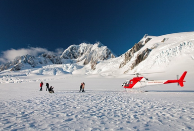 新西兰福克斯冰川+约瑟夫冰川 直升机登陆雪地探险观光（1日行程）