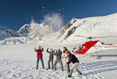 Fox Glacier/Franz Josef Glacier福克斯冰川直升机登陆雪地观光（1日行程）