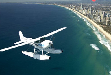 澳大利亚黄金海岸水上飞机飞行体验 空中俯瞰海岸线（5分钟）（1日行程）