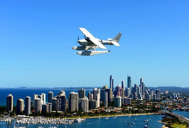 澳大利亚黄金海岸水上飞机飞行体验 空中俯瞰海岸线（10分钟）（1日行程）