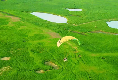 湿地草原体验动力滑翔伞（1日行程）