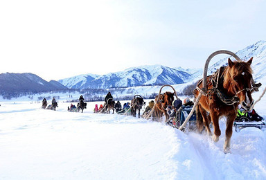 天籁极境 人间天堂喀纳斯冬季冰雪风情之旅 全程越野车（6日行程）