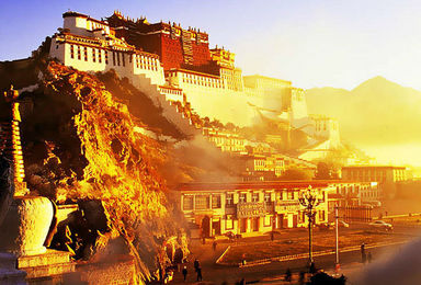 西藏旅游拉萨布达拉宫大昭寺八角街驻藏大臣衙门市内精品游（1日行程）