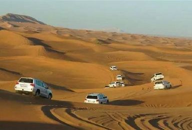 跟团包头出发内蒙古旅游库布齐沙漠挑战徒步穿越赛车（4日行程）