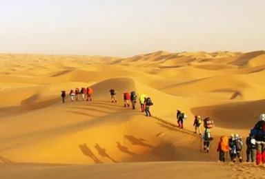 库布齐沙漠 看残阳如血 观大漠落日余晖 两日徒步活动（3日行程）