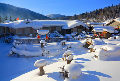 哈尔滨亚布力万科双次滑雪风轮雪山徒步雪乡长白山户外纯玩（8日行程）