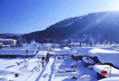 哈尔滨亚布力滑雪二浪河雪乡漠河北红村北极村户外纯玩（8日行程）