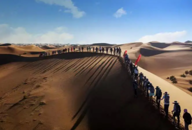 腾格里沙漠 元旦跨年 五湖穿越52KM徒步 住蒙古包（4日行程）